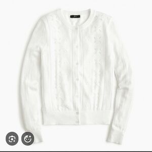 J. Crew Eyelet Jackie Cardigan
